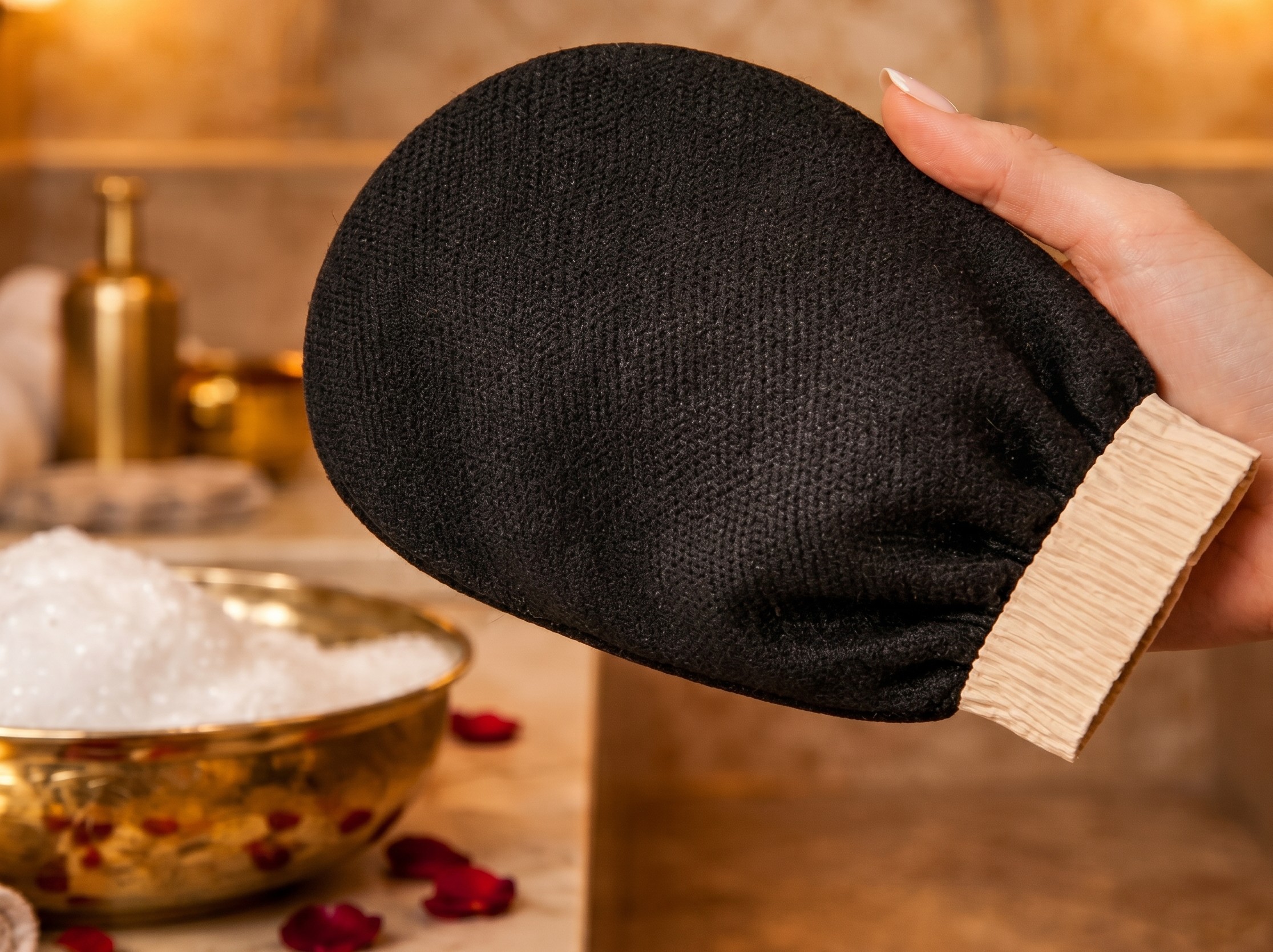 Le savon noir et le gant kessa du gommage oriental